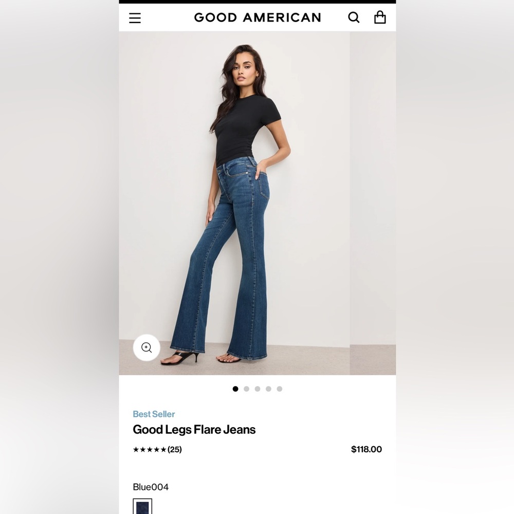 Good American Indigo Flare Jeans
